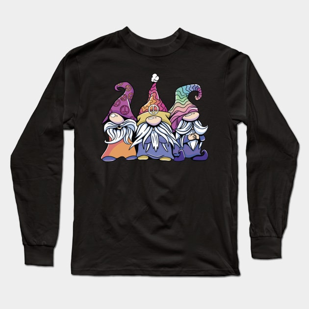 Groovy Gnome Gathering Long Sleeve T-Shirt by Life2LiveDesign